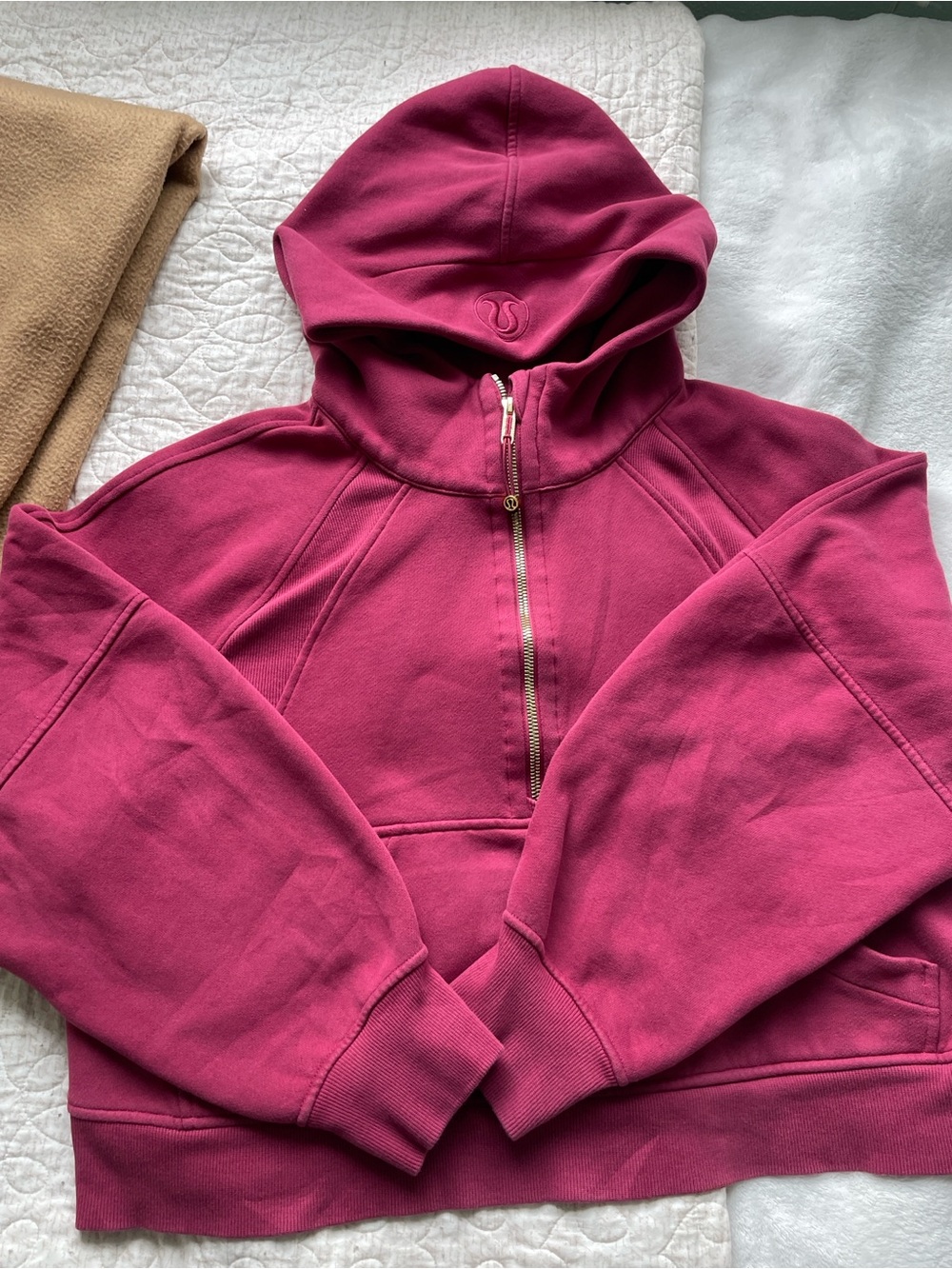 Lululemon Deep Berry Scuba Oversized Half-Zip Hoodie